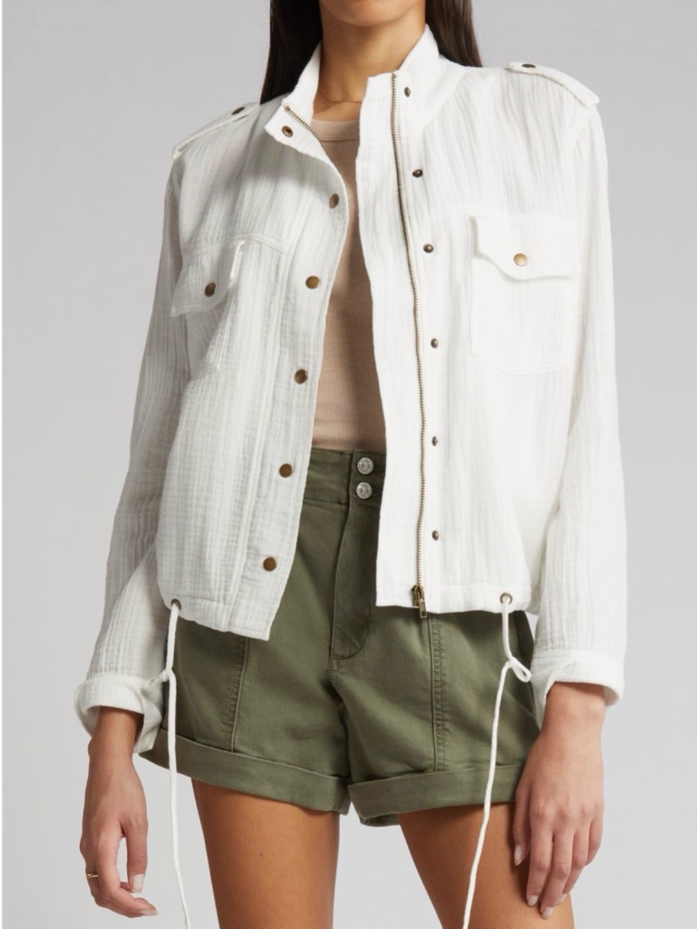 Rails Collin’s Military Jacket - White XXL